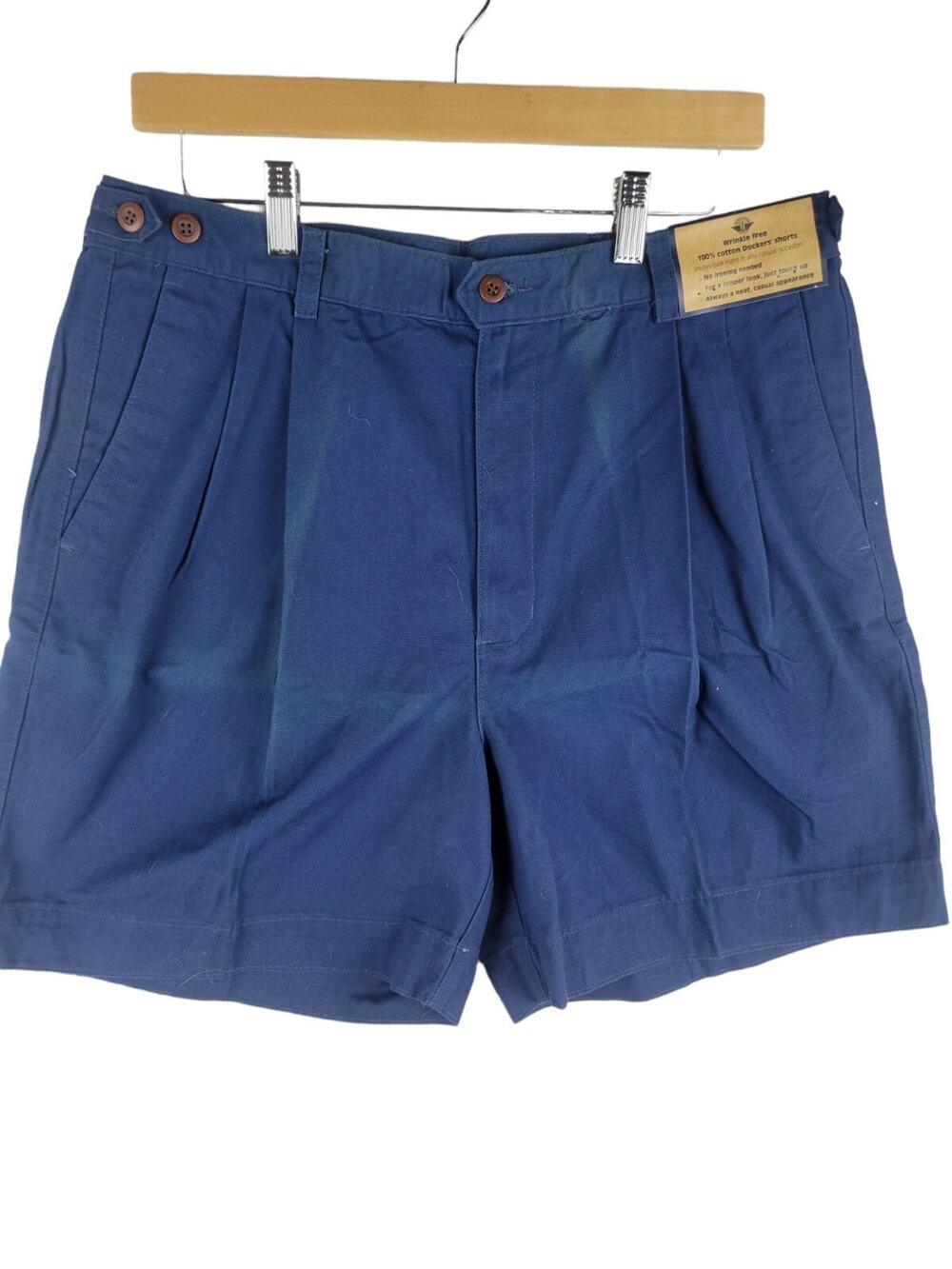Stain Defect** Dockers Levis Strauss Blue Shorts Size 36 Brand New NOS NWT Mens